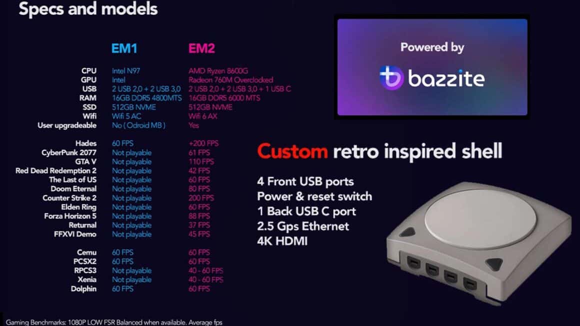 Specs and information on the EmuDeck Machine