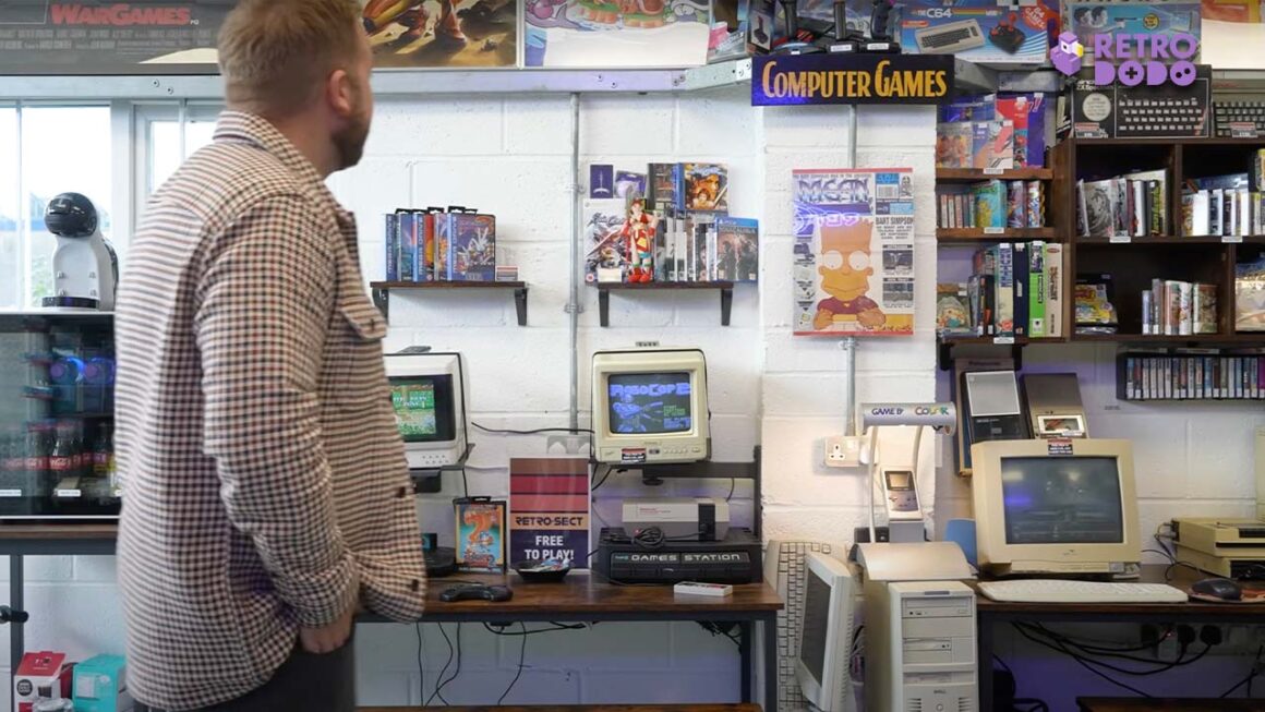 Brandon visiting Retro-Sect retro game shop