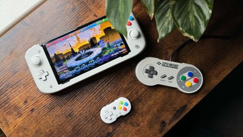 PAL Grey CRKD Nitro Deck and ATOM with a SNES controller