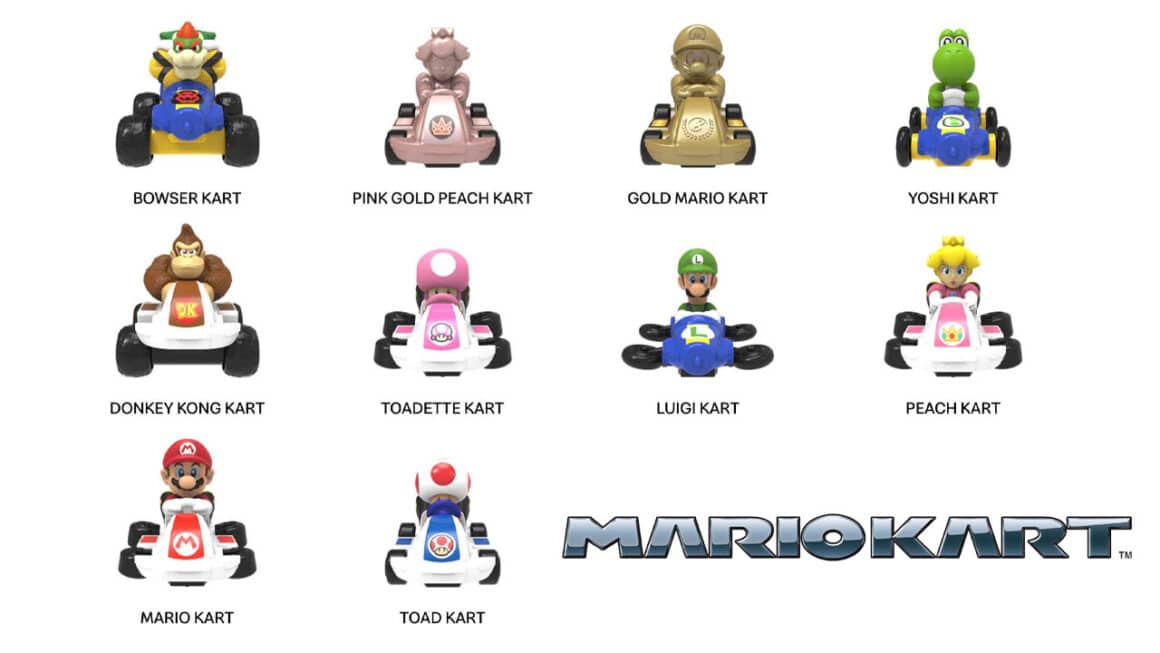 The new Mario Kart toy collection from McDonalds Australia