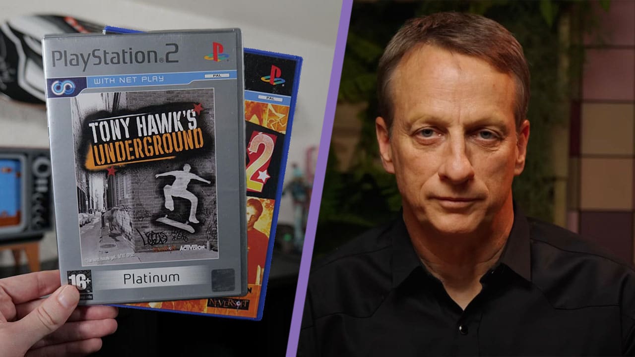 Two tony hawks games from the Retro Dodo collection (left) and a picture of Tony Hawk (right)