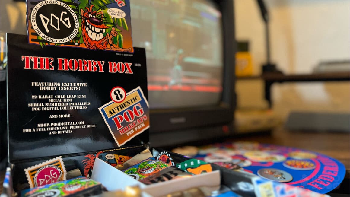 The POG hobby box on Seb's Desk with Mortal Kombat on the SNES in the background