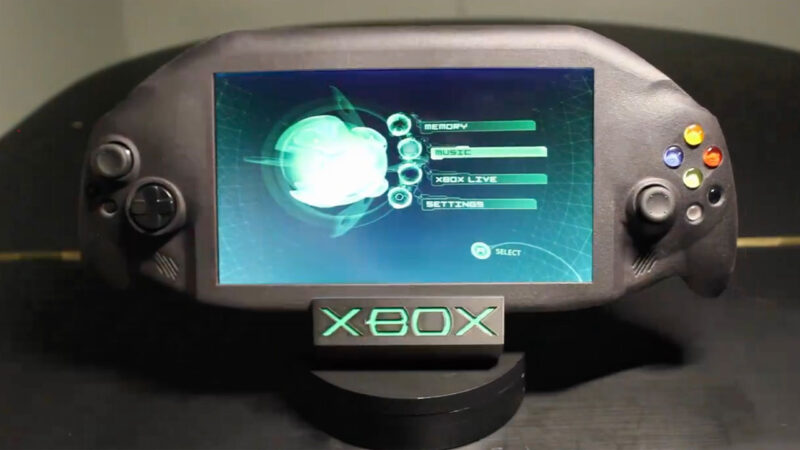 A modded Xbox handheld