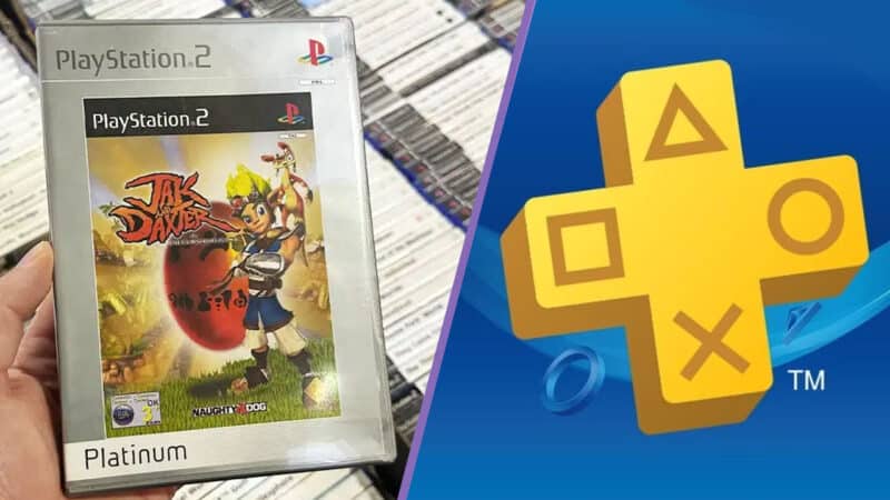 Jak & Daxter game case & ps plus logo