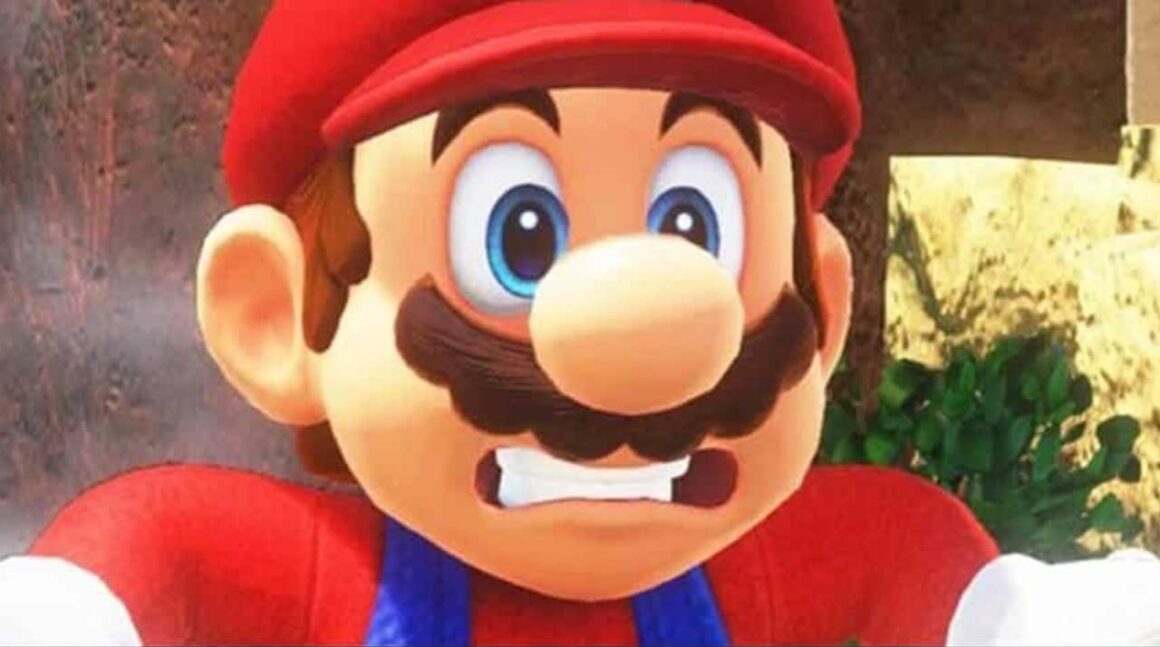 Mario looking scared (close up)