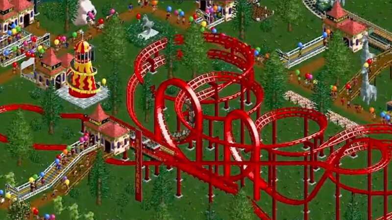 Rollercoaster Tycoon Classic footage on Switch