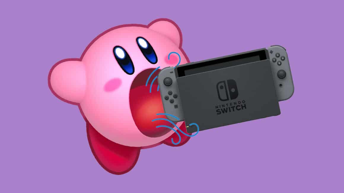 Kirby Swallowing a Nintendo Switch