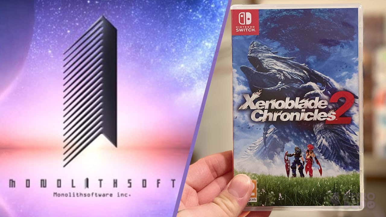 monolith software logo and Seb holding Xenoblade Chronicles for the Switch