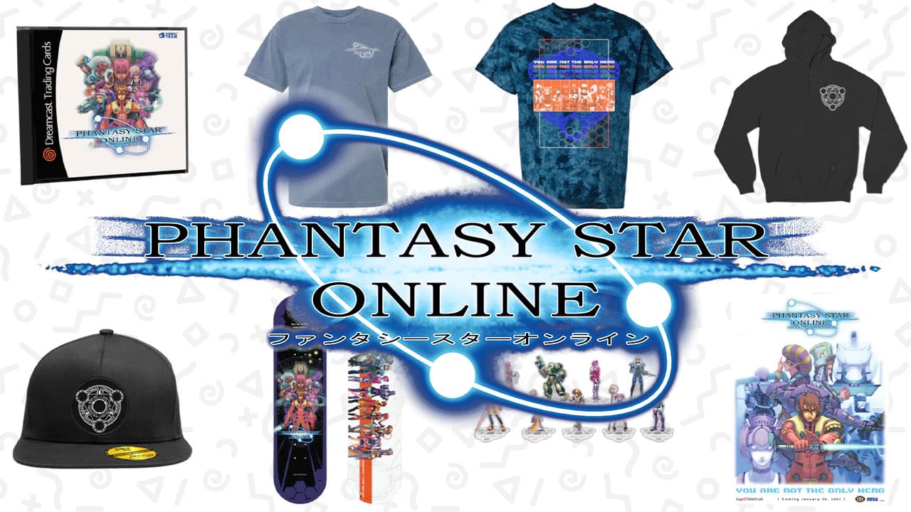 A selection of Phantasy Star Online merch from Limited Run Games